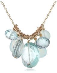 Dana Kellin Gorgeous Faceted Blue and Green Gemstones On A Delicate Pendant Necklace, 16.12"