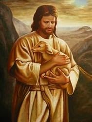 12X16 inch Plackhorst Figure Canvas Art Repro Good Shepherd