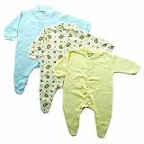 Luvable Friends 3-Pack Sleep N Play Layette Collection, Yellow 6-9
Months
