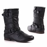 Produkt-Bild: Damen Schuhe, STIEFEL, BOOTS WARM, PA8336, Synthetik in hochwertiger Leder Optik