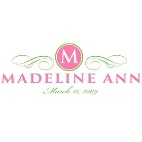 Personalized Nursery Wall Decor Madeline BCL8 by Wee Monograms