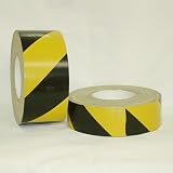 JVCC HZ-DT1 Hazard Duct Tape: 2 in. x 60 yds. (Black with Yellow stripes)