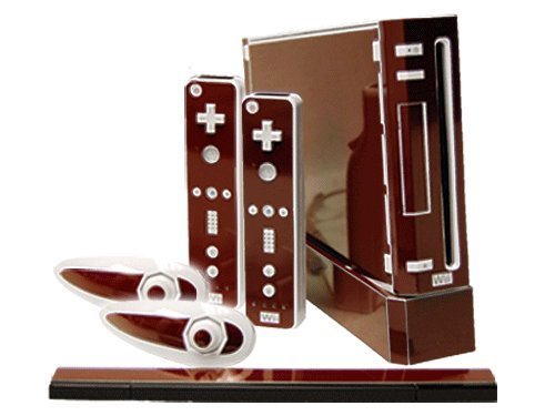 Nintendo Wii Skin - NEW - BOLD BURGUNDY system skins faceplate decal mod