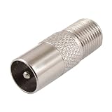 Gino Silver Tone Plated F Female To Tv Pal Male Plug Rf Coaxial