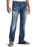 Taverniti So Jeans Men's Meg Relax Prince, Luxury Blue Distressed, 28