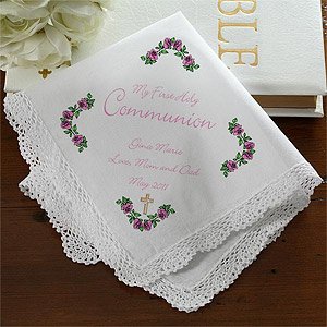 First Holy Communion Personalized Handkerchief