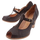 Women's Marge T-Strap in Brownish Black Size: 11