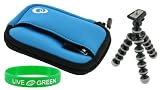 2n1 Neoprene Sleeve Case (Smurf Blue) and Premium Tripod for Sony Cybershot DSC-H55 Digital Camera Black