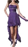 Robe de soirée robe de cocktail cérémonie mariage gala mousseline 4007 violet