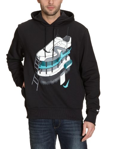 NIKE Herren Kapuzenpullover Regional Athletic Department Shoe Graphic, black/white, S, 455 Preisvergleich