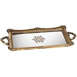 Randa Antique Gold Mirrored Tray