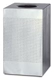 Designer Line Silhouettes 20 gallon Stainless Steel Open Top Square Receptacle Stainless Steel Waste Receptacle SC18SSPL