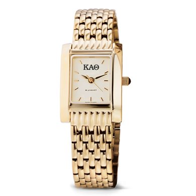 Kappa Alpha Theta Womens Gold Quad Watch with Bracelet Kappa Alpha Theta Womens Gold Quad Watch with Bracelet