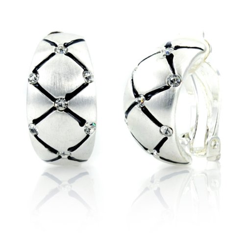 Shilo's Clip-On Half Hoop Earrings - Silver
