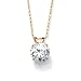 10k Gold DiamonUltra™ Cubic Zirconia Solitaire Pendant