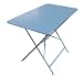 french styled bistro folding metal garden table - brilliant blue