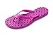 Chazzi Womens Cheese Style Thong Beach Sandal Flipflops in 4 Neon Bright Colors Purple 7