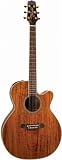 Takamine EF508KC NEX Cutaway Acoustic-Electric Guitar, Natural Koa
