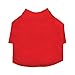 Plain, Blank Dog T-Shirt with Sleeves - Loose Fitted - Red