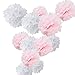 Fonder Mols 12pcs Burgundy Tissue Paper Pom Poms Flower Wedding Party Baby Girl Room Nursery Decoration