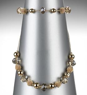 Gold Plated Assorted Bead Necklace 