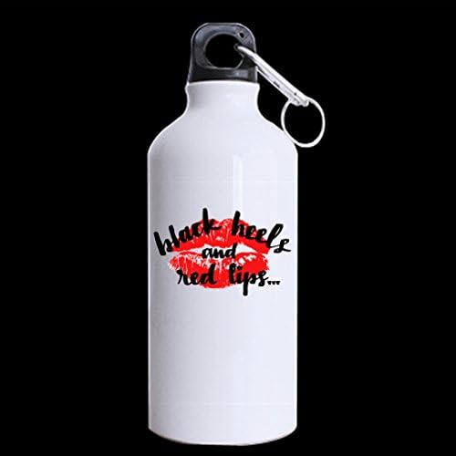 DONGMEN Alluminum Lip Theme Portable 13.5 oz Sports Drinking Bottle Travel Bottle BPA Free Bottle Two Sides