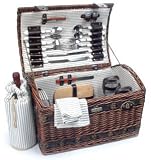 Couture Dark Willow Picnic Basket with Deluxe Service for 4 -Picnic & Beyond