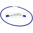 Rubber Cord Necklace Blue 16"