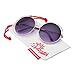 grinderPUNCH Women's Halo XXL Round Oversized Wire Sunglasses in Metal