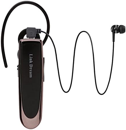 Bluetooth Headset Wireless Broadcom Earbuds Stereo Light Headphone Noice Canceling for Devices IOS Android with 2 Headset Cap (Black)