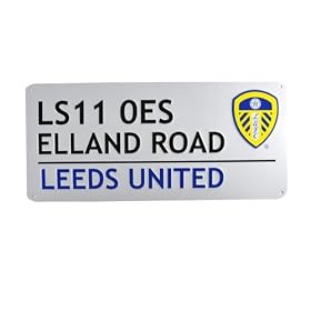 OFFICIEL Leeds United FC MOYEN Elland Road 40cm x18cm rue signe