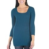 Juniors' Xhilaration Ribbed Scoop Tunic - Turquoise