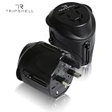 Tripshell International All-in-One Travel Plug Adapter With Surge Protection - Retail Package