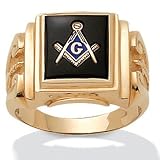 Men's Onyx Masonic Ring
