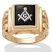 Men's Onyx Masonic Ring