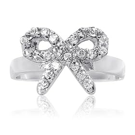 Rasia's CZ Bow Toe Ring