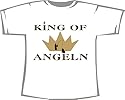 King of Angeln; Kinder T-Shirt weiß