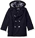 London Fog Boys Double Breasted Faux Wool Hooded Coat