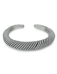 Sterling silver cuff bracelet, Ripple