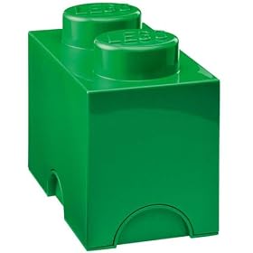 LEGO Aufbewahrungsbox, 2er, gr�n L 25 x B 12,5 x H 18 cm (4002 1734 028)