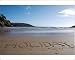 Photographic Print of Holiday word in sand on beach, Salcombe, Devon, United Kingdom from Silverport Pictures
