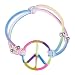 Girls Elastic Rainbow Peace Bracelets Girls Party Favors image_Girls Elastic Rainbow Peace Bracelets Girls Party Favors