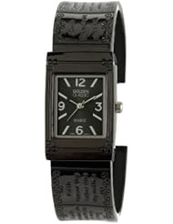 Golden Classic Womens 2236-black "Inspirational Gem" Ten Commandments Religious Theme Bangle Watch