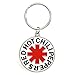 Red Hot Chili Peppers Asterisk Metal Key Chain Silver