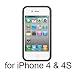 Black Clear Hard Bumper Case Cover with Metal Buttons For Apple iPhone 4 S 4G 4S