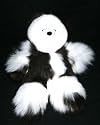 Soft Cuddly Baby Alpaca Fur Stuffed Hand Made Panda Teddy Bear 13 Inch Size ATB_WHITEDKBWN13_048