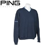 Men's Ping Collection Melange Diagonal Textured Fleece Pullover - New Closeout Model