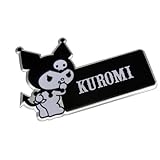 Kuromi Hello Kitty Black White Aluminum Car Emblem Badge Rare Japan JDM for Honda... 