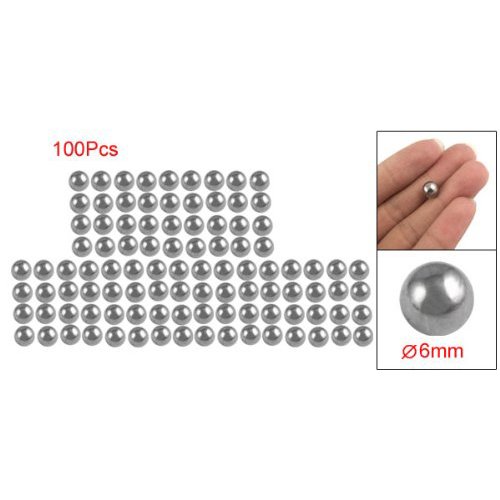 uxcell 100 Pcs Bicycle Replacement Silver Tone Steel Bearing Ball 6mm Diameter