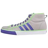 IMAGE OF adidas Originals Men's Nza Shell Mid Sneaker,Aluminum/Purple/Macaw,12 M